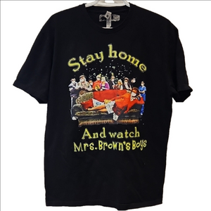 NEXT LEVEL T-Shirt graphic Black Stay Home and Watch mrs. Brown's Boys Men